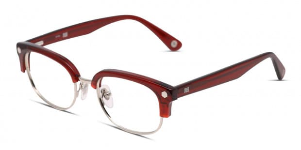 Muse Elliot Kids Red/Silver Eyeglasses | Includes FREE Rx Lenses