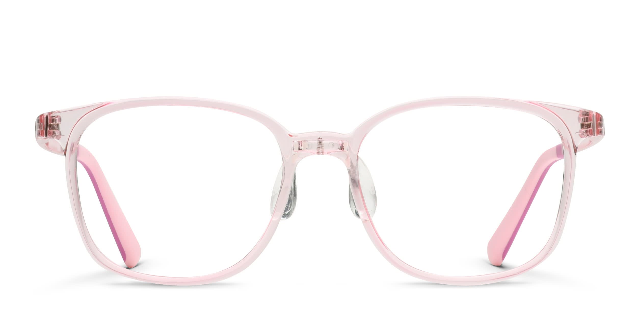 Edman Kids Pink, Clear glasses - Clear / Pink - Frontal View