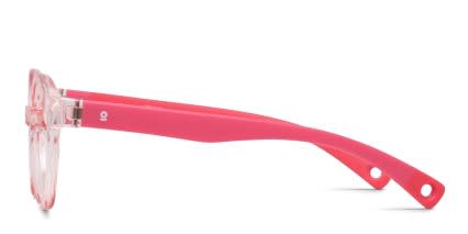 Olos Pastime Kids Clear, Pink glasses - Clear / Pink - Side View
