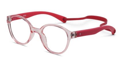Olos Pastime Kids Clear, Pink glasses - Clear / Pink - Angle View