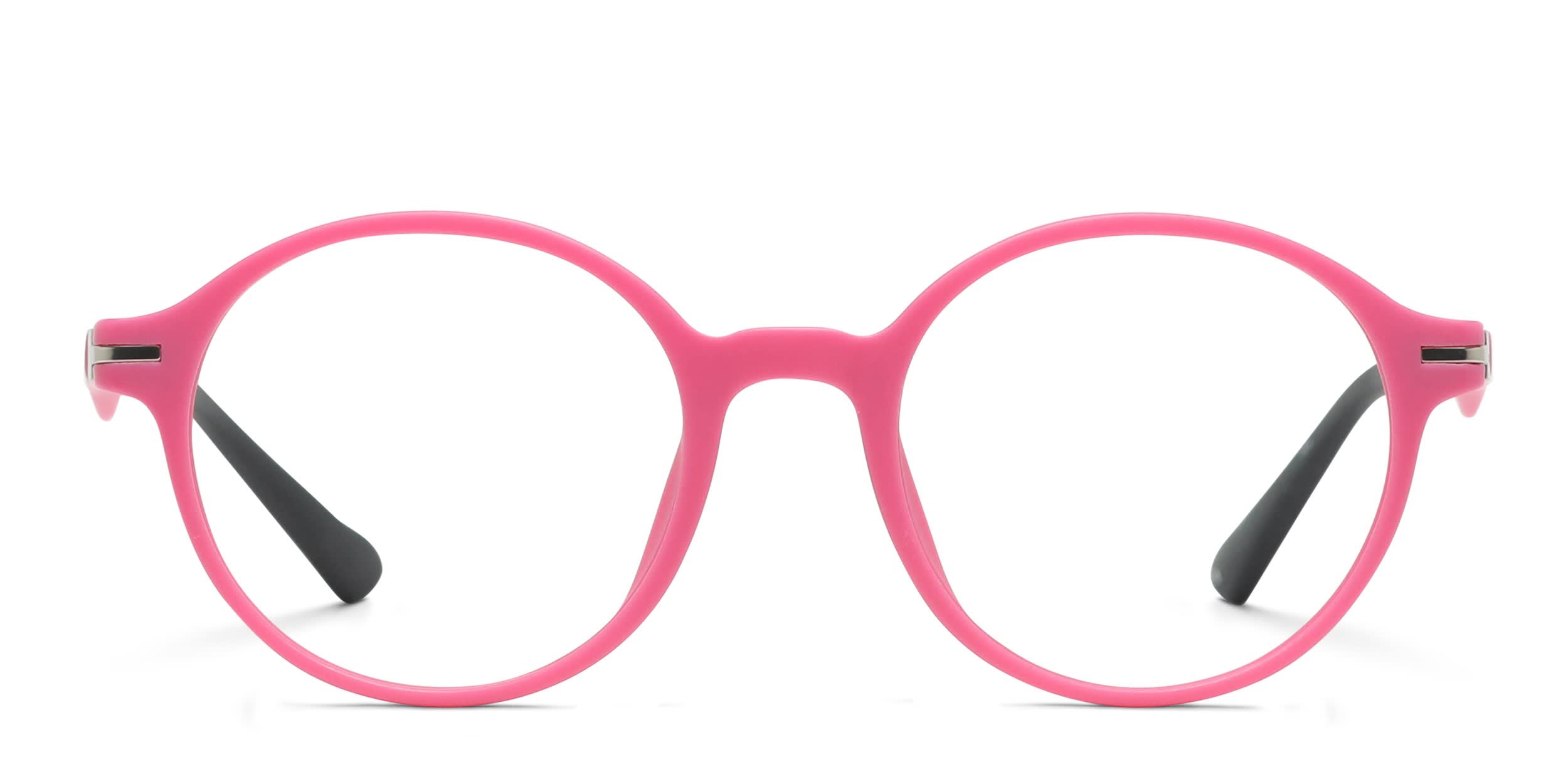 Olos Bethany w/Clip-on Kids Pink glasses - Pink - Frontal View
