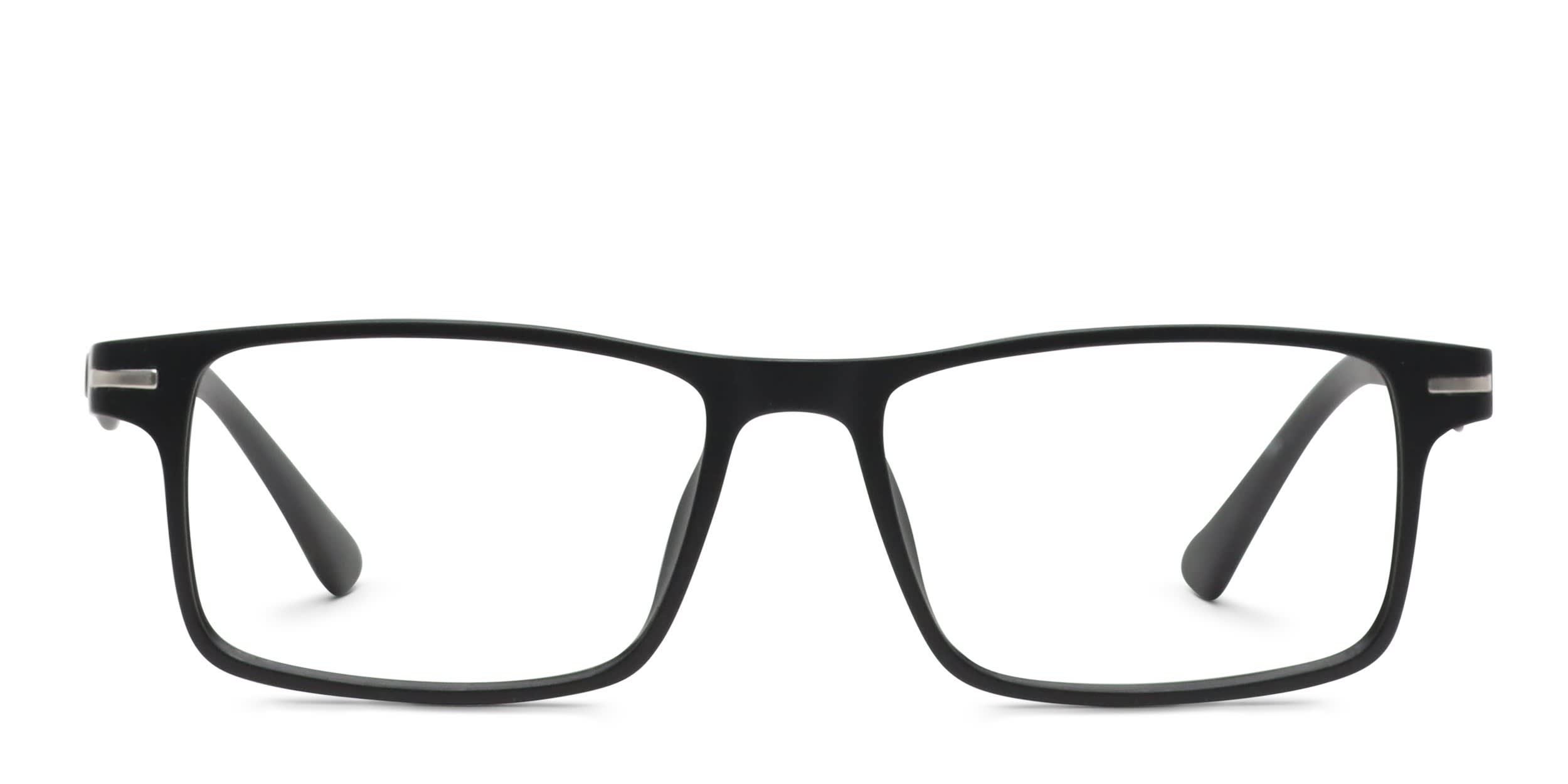 Olos J.T. w/Clip-on Kids Black glasses - Black - Frontal View