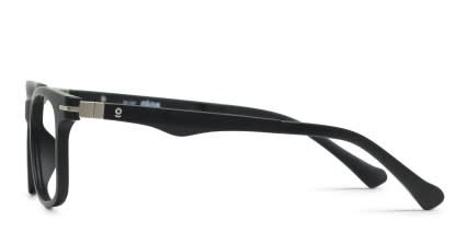 Olos Dash w/Clip-on Kids Black glasses - Black - Side View