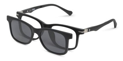 Olos Dash w/Clip-on Kids Black glasses - Black - Angle View