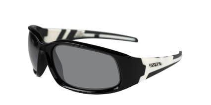 Eyres Benz Shiny Black, White glasses - Black / Gray - Angle View