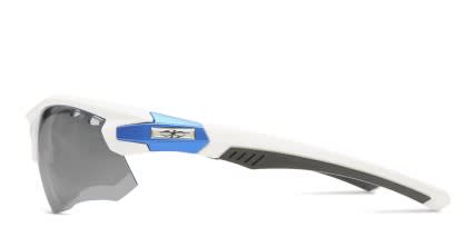 Mirage White, Blue (Non-Rx-able) glasses - White / Blue - Side View