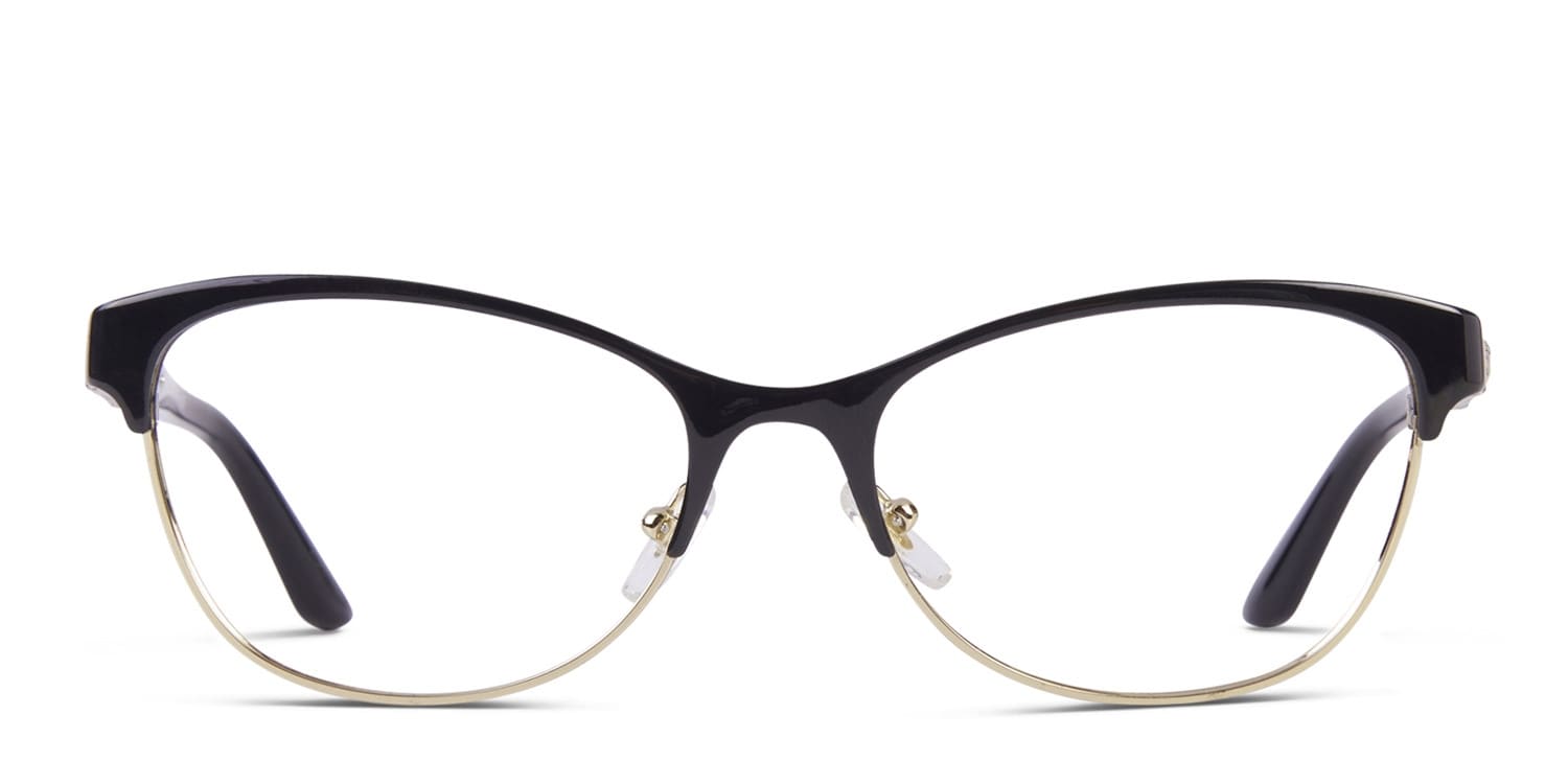 Versace VE1233Q Black, Gold glasses - Black / Gold - Frontal View