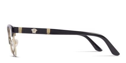 Versace VE1233Q Black, Gold glasses - Black / Gold - Side View