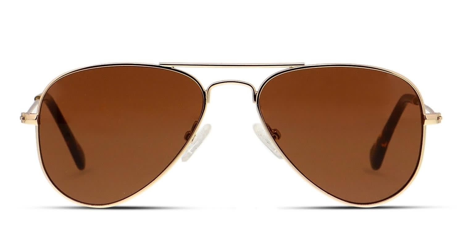 Ottoto Allo Gold Kids glasses - Gold - Frontal View