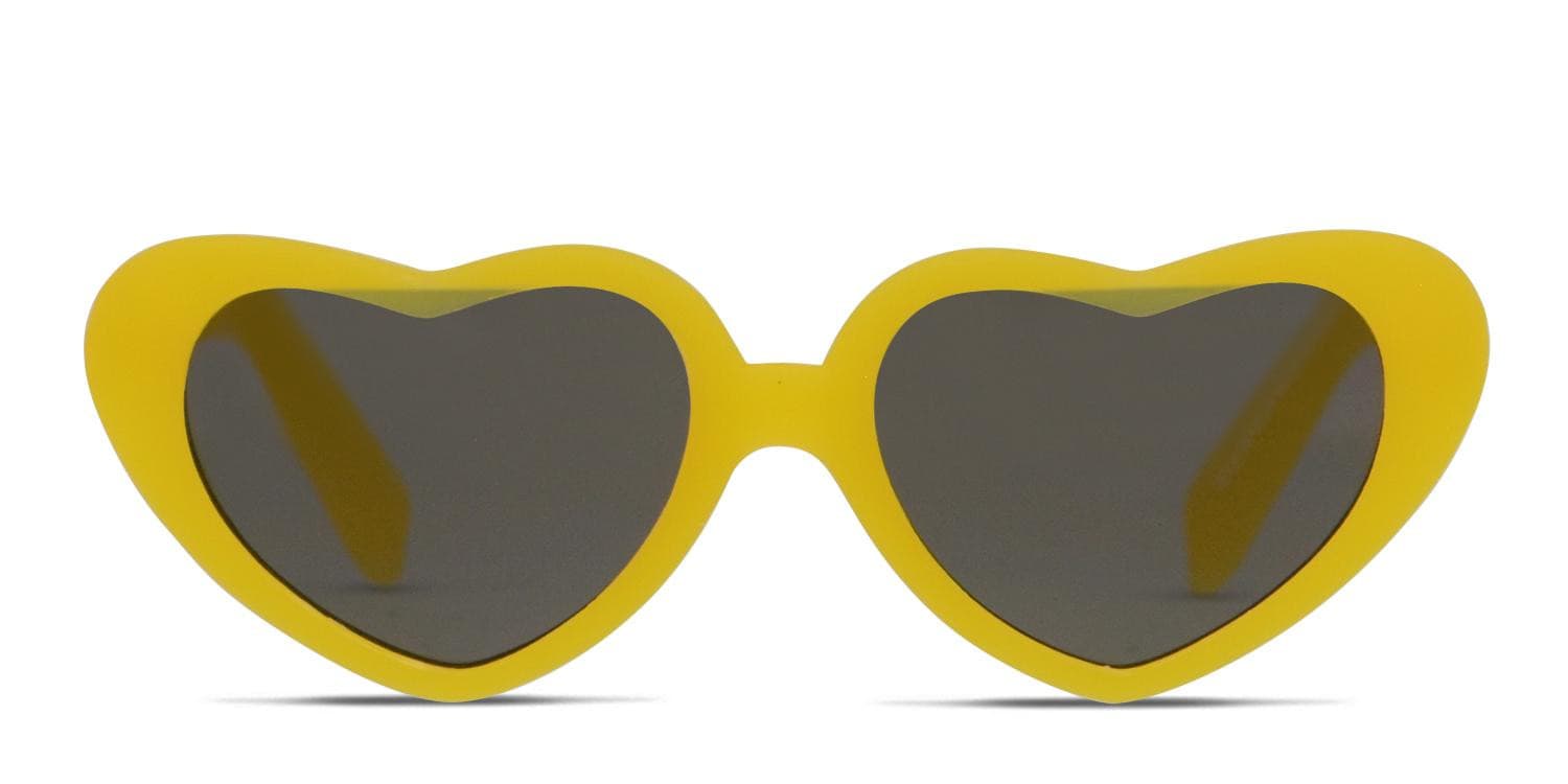 Revel Mood Heart Kids Yellow glasses - Yellow / Orange - Frontal View