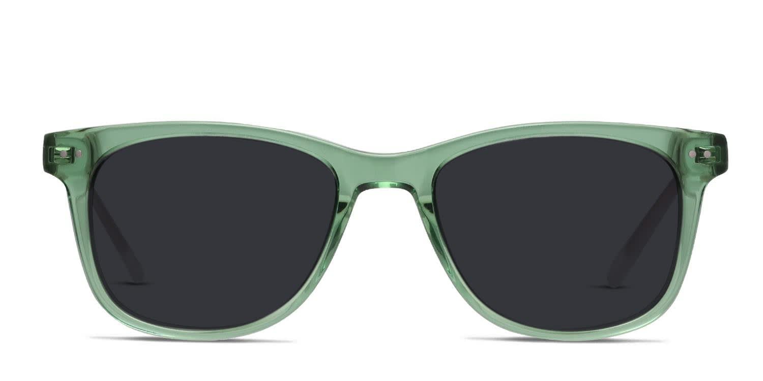 Olos Big John Green/Clear Kids glasses - Clear / Green - Frontal View