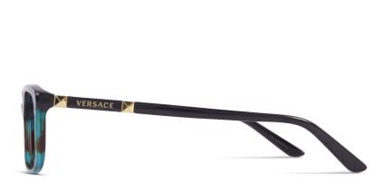 Versace VE3186 Green Tortoise glasses - Multicolor / Tortoise / Teal - Side View