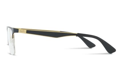 Ray-Ban RX6335 Black, Gold glasses - Black / Gold - Side View