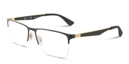 Ray-Ban RX6335 Black, Gold glasses - Black / Gold - Angle View