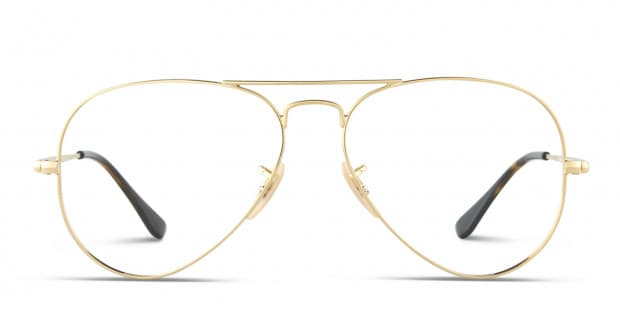 Ray ban gold frame glasses discount