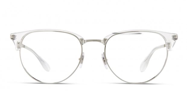 Ray Ban 6396 Clear w Silver Eyeglasses Includes FREE Rx Lenses