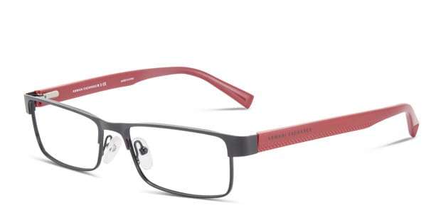 Armani Exchange AX1009 Black w/Red Prescription Eyeglasses