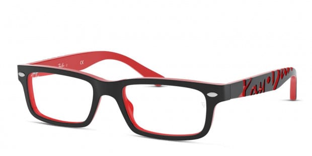 Ray ban glasses red and black online