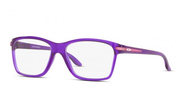 Oakley Unisex Cartwheel Square Eyeglasses OY8010 Purple Clear Lens Size 49-14 Oakley Cartwheel Girls Eyeglasses OY8010, Polished Purple  main image 2