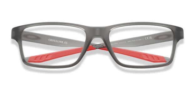 Oakley OY8002 Crosslink XS Kids Gray/Red Eyeglasses | Includes