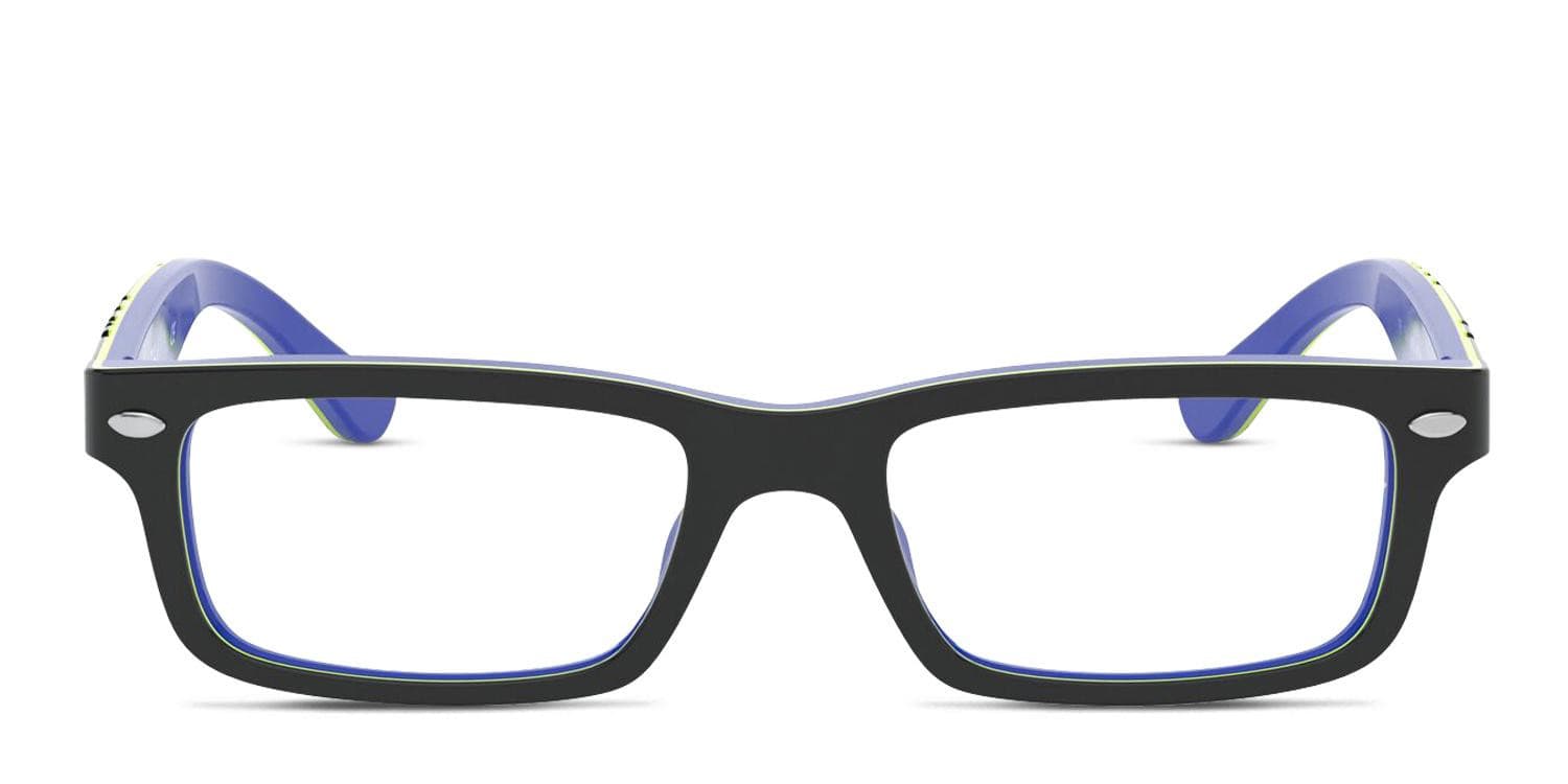Ray-Ban RY1535 Kids Black, Yellow, Blue glasses - Black / Yellow / Blue - Frontal View