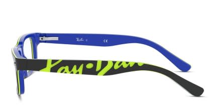 Ray-Ban RY1535 Kids Black, Yellow, Blue glasses - Black / Yellow / Blue - Side View