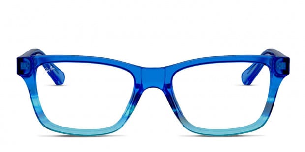 Ray-Ban RY1536 Kids Blue/Clear Eyeglasses | Includes FREE Rx Lenses