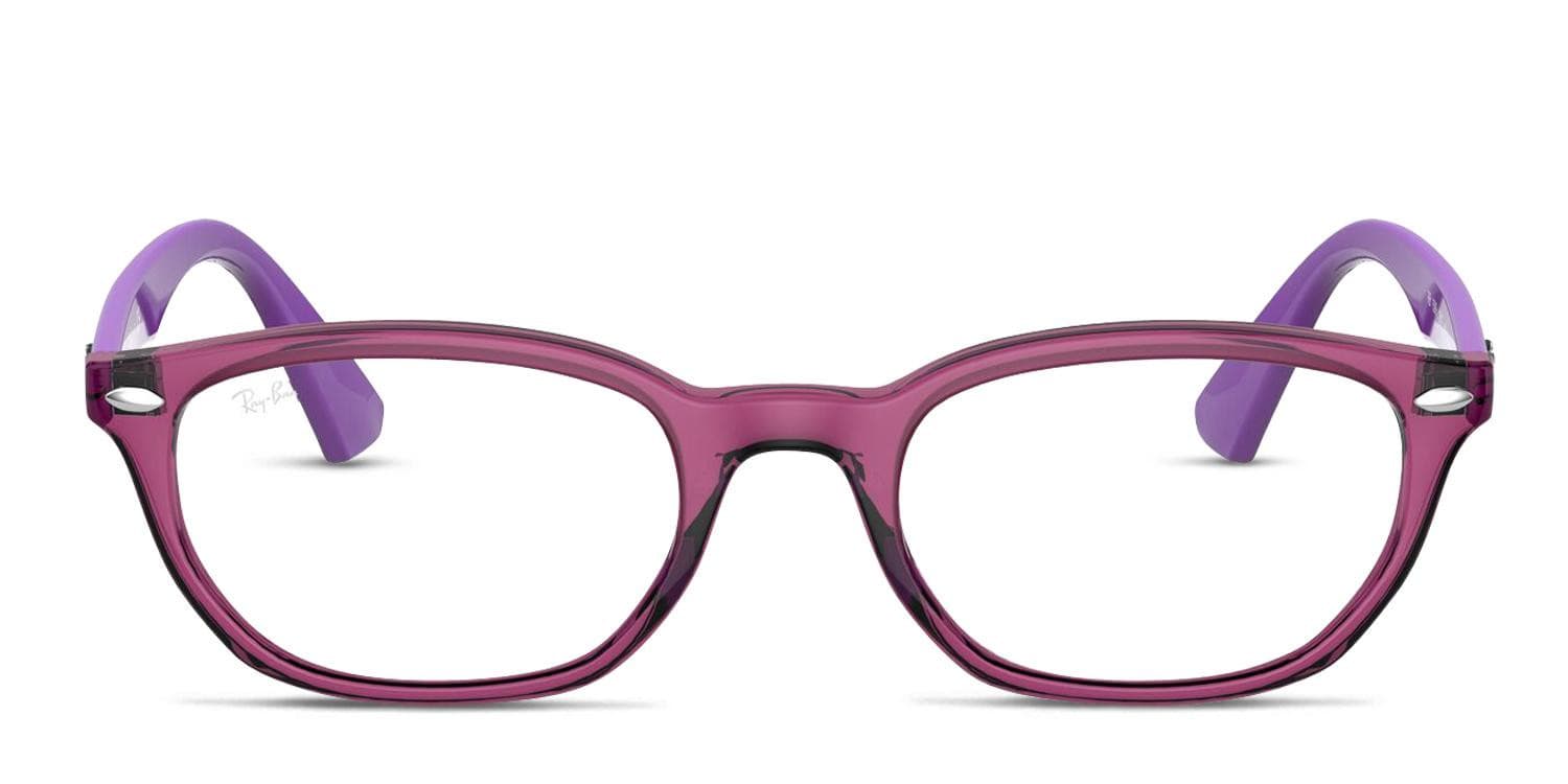 Ray-Ban Rectangular Eyeglasses Frames Purple Pink w/ Yellow Case 45-16 Ray-Ban Rectangular Eyeglasses Frames Purple Pink w/ Yellow  main image 4