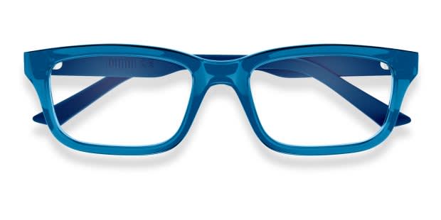 The Puma PJ0068O Kids in blue is a fashionable frame with a
