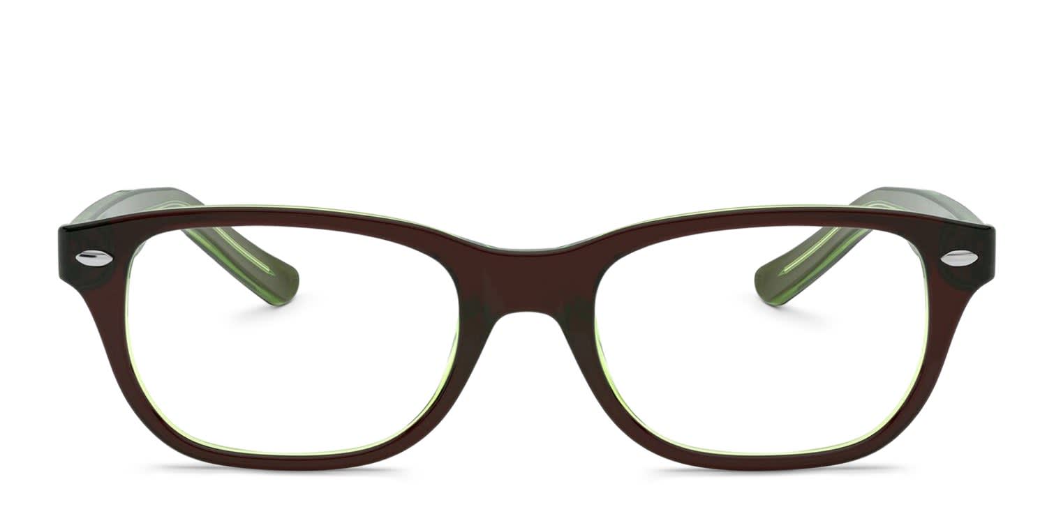 Ray-ban RY1555 Kids Brown, Green glasses - Brown / Green - Frontal View