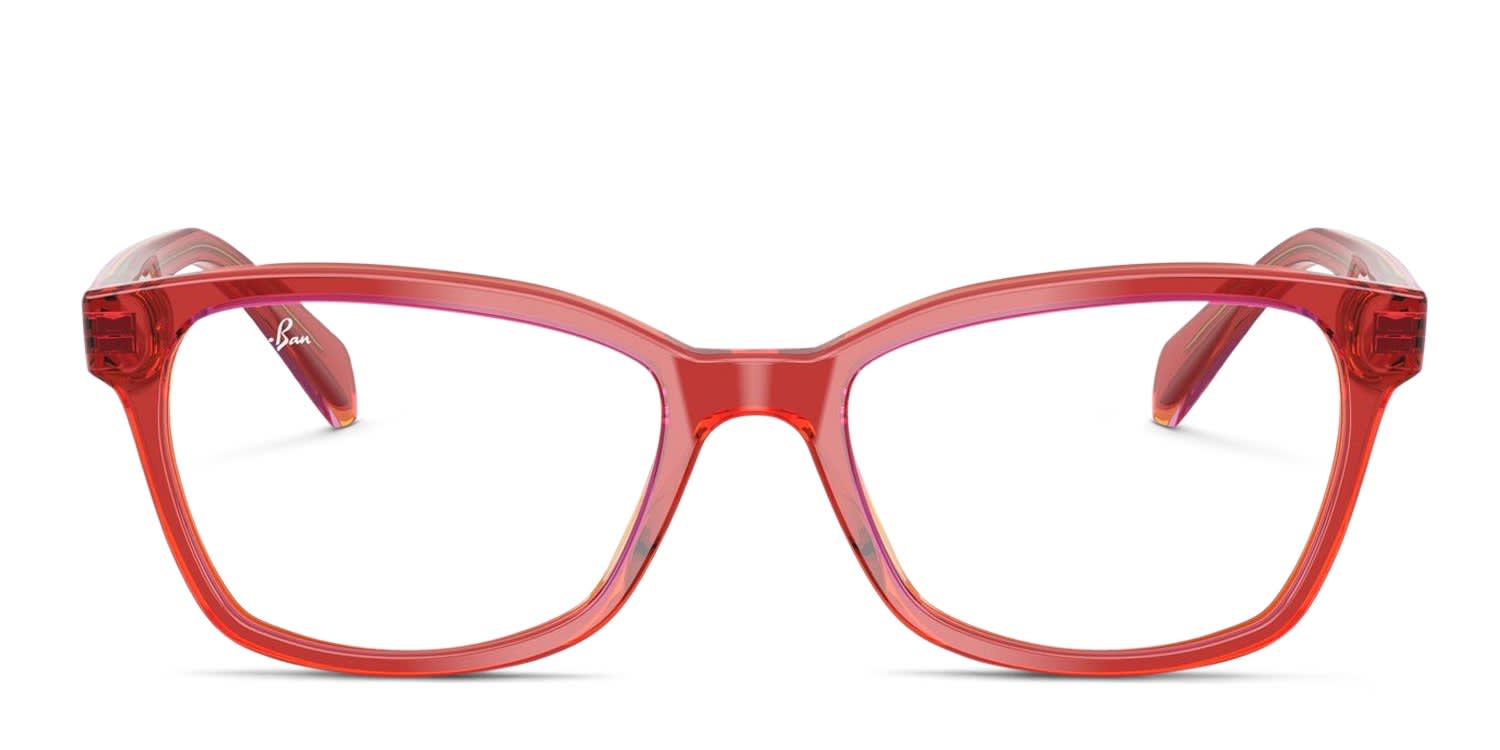 Ray-ban RY1591 Kids Red, Yellow glasses - Red / Yellow - Frontal View