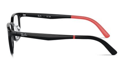 Ray-ban RY1626D Kids Black glasses - Black - Side View