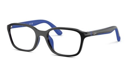 Ray-ban RY1906 Kids Black, Blue glasses - Black / Blue - Angle View