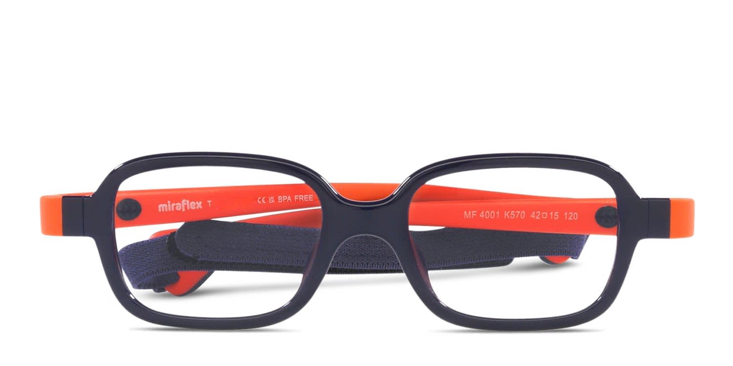 Miraflex MF4001 Kids Blue glasses - Blue - Frontal View