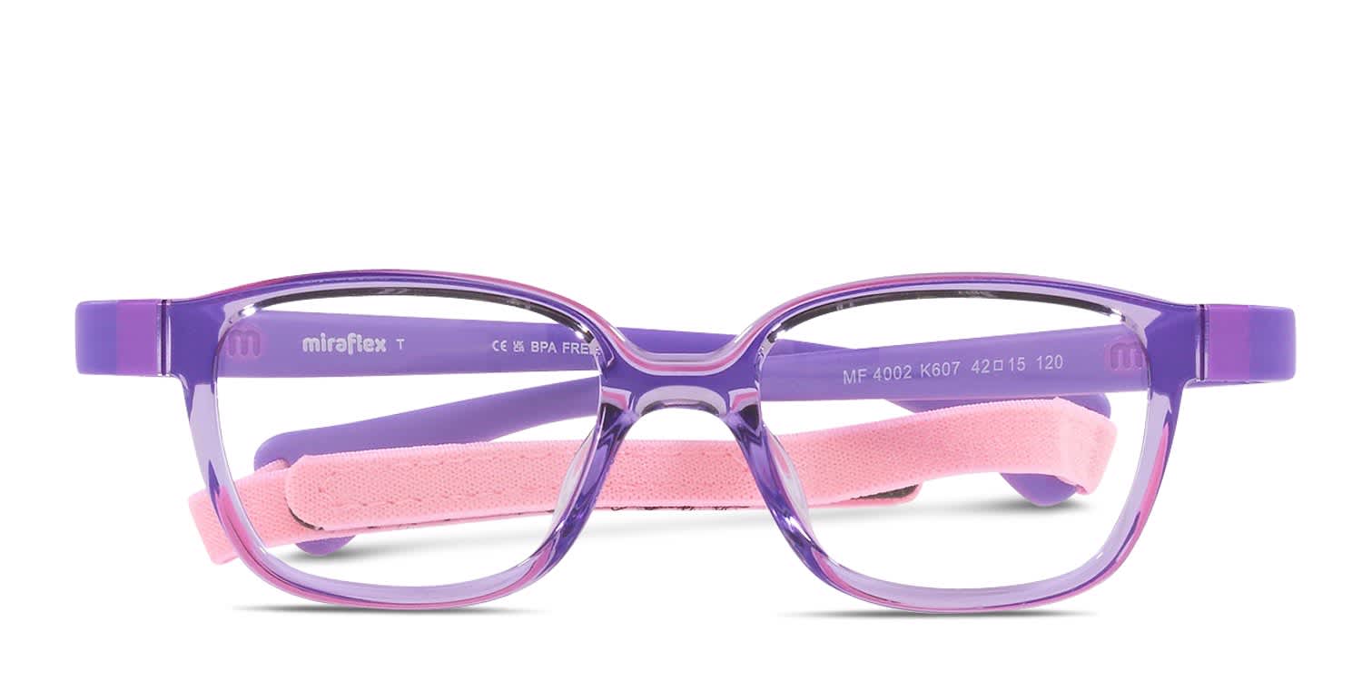 Miraflex MF4002 Kids Purple glasses - Purple - Frontal View