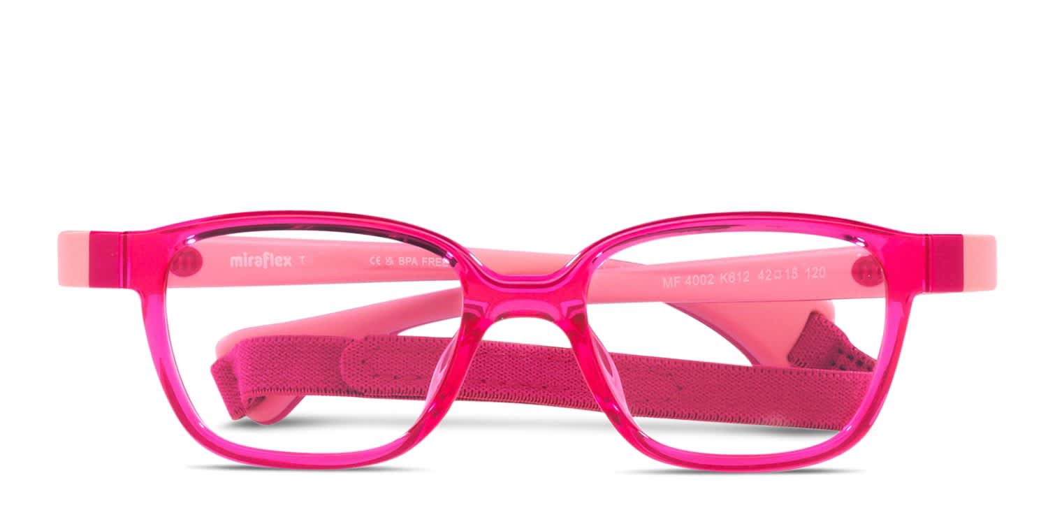 Miraflex MF4002 Kids Pink glasses - Pink - Frontal View
