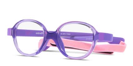Miraflex MF4003 Kids Clear, Purple glasses - Clear / Purple - Angle View