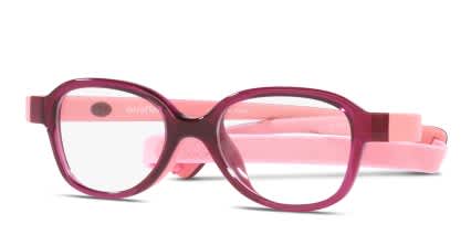 Miraflex MF4006 Kids Clear, Red glasses - Clear / Red - Angle View