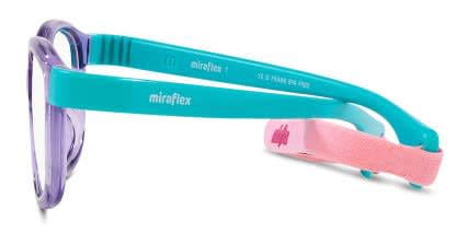 Miraflex MF4007 Kids Clear, Purple glasses - Clear / Purple - Side View