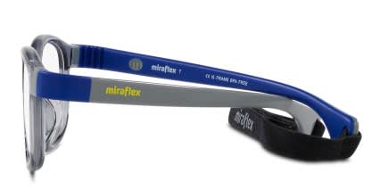 Miraflex MF4007 Kids Clear, Gray glasses - Clear / Gray - Side View
