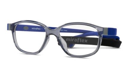 Miraflex MF4007 Kids Clear, Gray glasses - Clear / Gray - Angle View