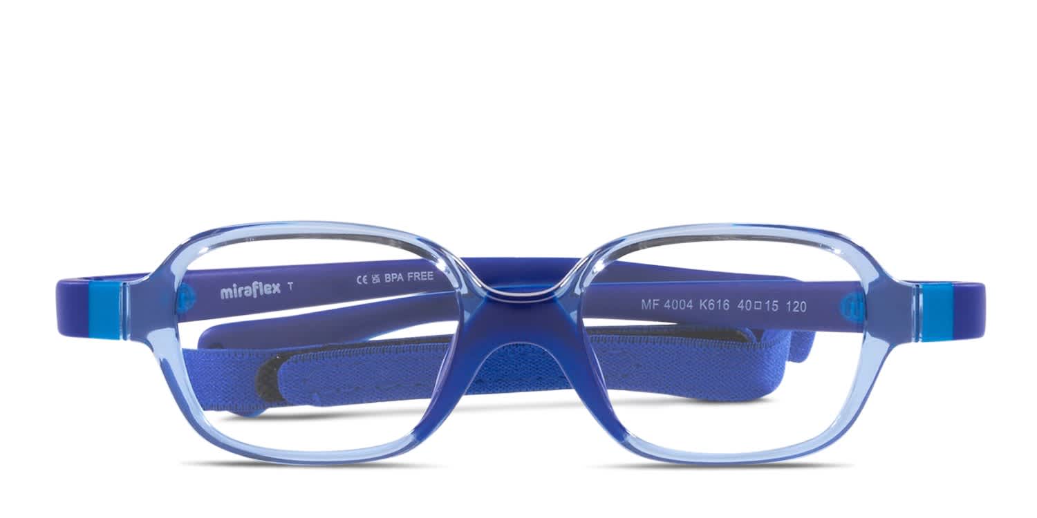 Miraflex MF4004 Kids Blue glasses - Blue - Frontal View