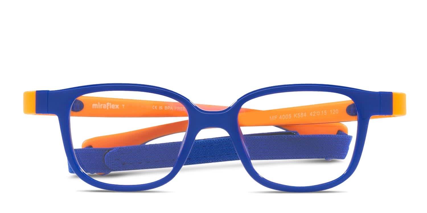 Miraflex MF4005 Kids Blue, Orange glasses - Blue / Orange - Frontal View