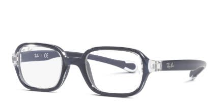 Ray-ban RY9074V Kids Clear, Blue glasses - Clear / Blue - Angle View