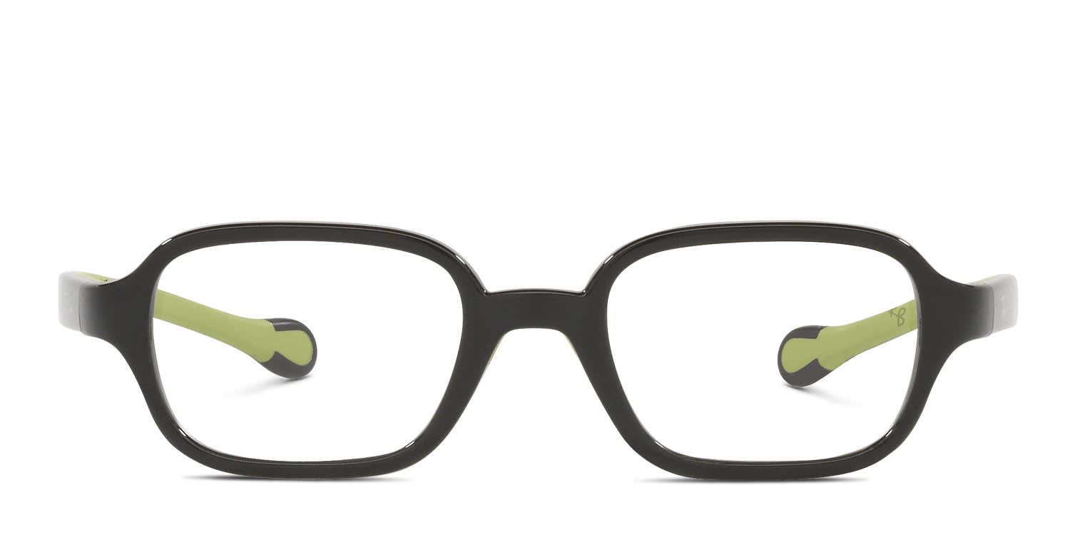 Ray-ban RY9074V Kids Black, Green glasses - Black / Green - Frontal View