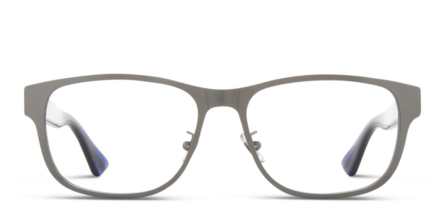 Gucci GG0007O Gunmetal w/Blue glasses - Blue / Gunmetal - Frontal View