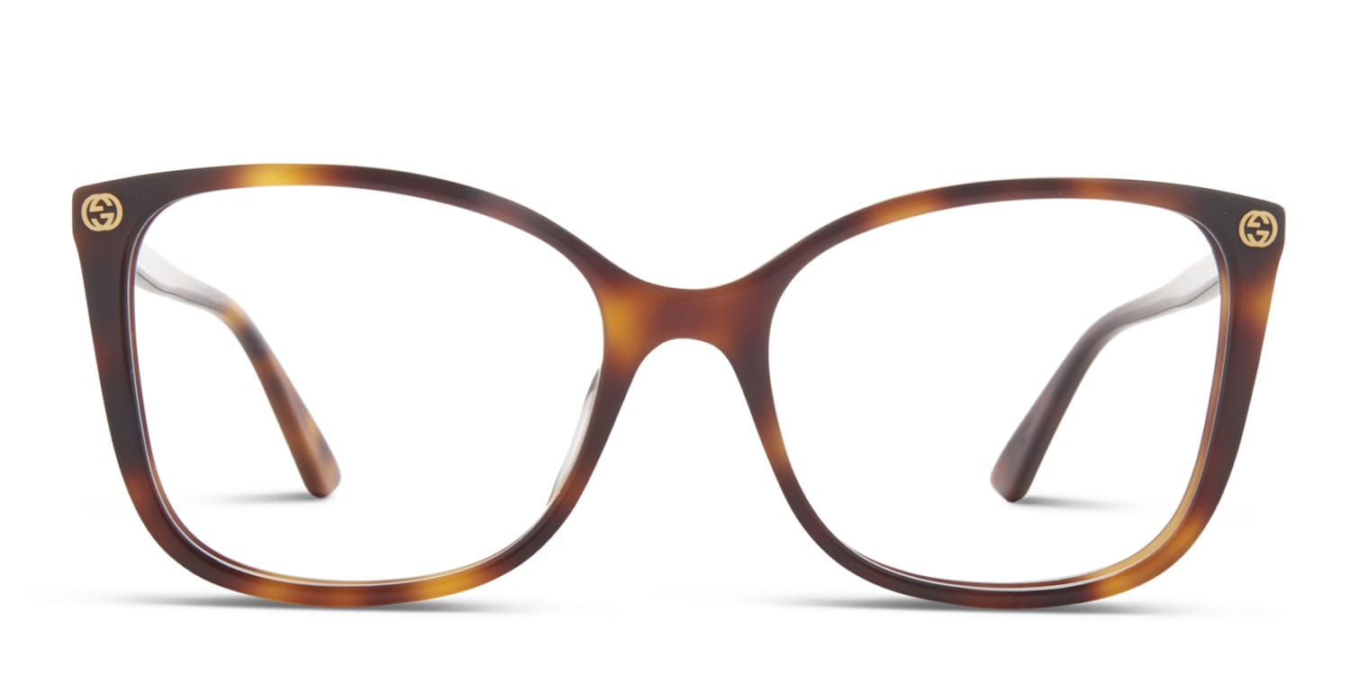 Gucci GG0026O Tortoise glasses - Tortoise - Frontal View