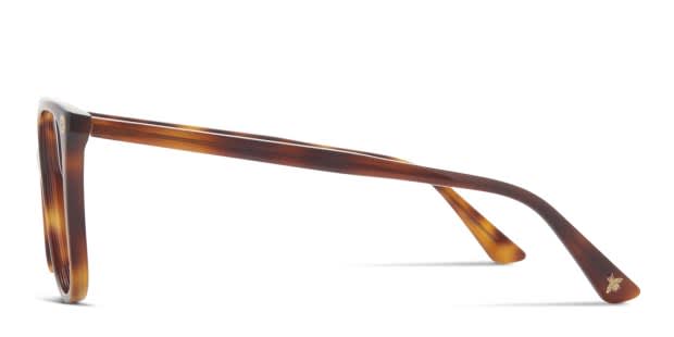 Gucci Eyeglass Frames GG0026O Brown Tortoise Gold Mens Unisex Gucci GG0026O Square Glasses | Fashion Eyewear US main image 4