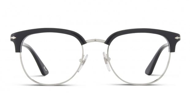Persol 3105VM Black w Silver Prescription Eyeglasses