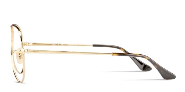 Ray-Ban RX6489 Aviator Gold Eyeglasses | Includes FREE Rx Lenses